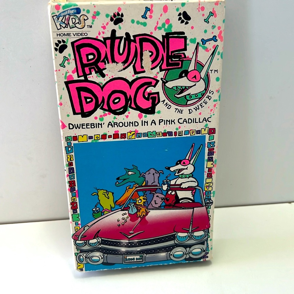 Vintage Rude Dog and the Dweebs “Dweebin’ Around in a Pink Cadillac. VHS